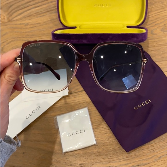 Purple Gucci Sunglasses